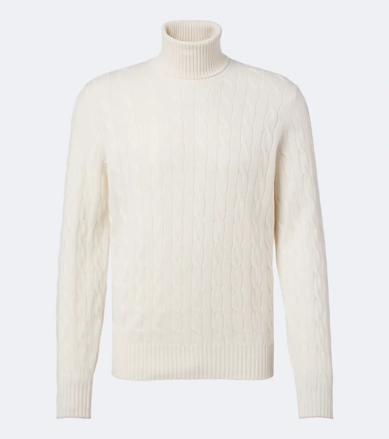 Brunello Cucinelli Cable-knit cashmere turtleneck sweater