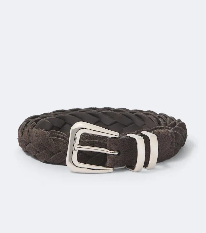 Brunello Cucinelli Braided suede belt