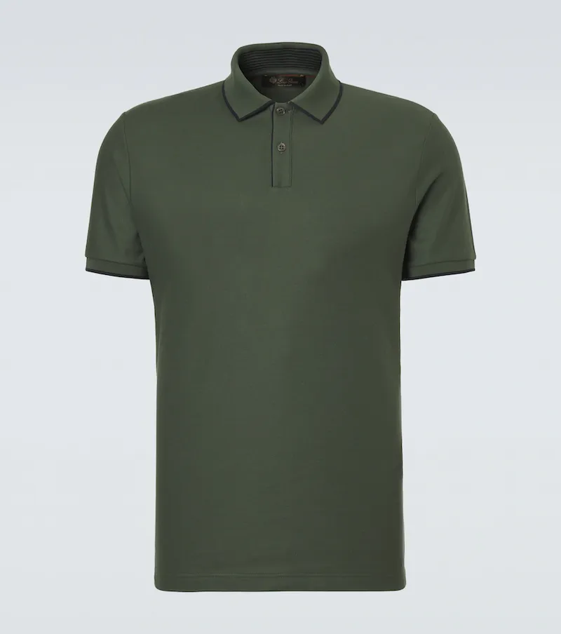 Loro Piana Brentwood cotton-blend pique polo shirt