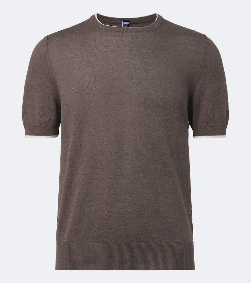 Fedeli Knitted linen and cotton sweater