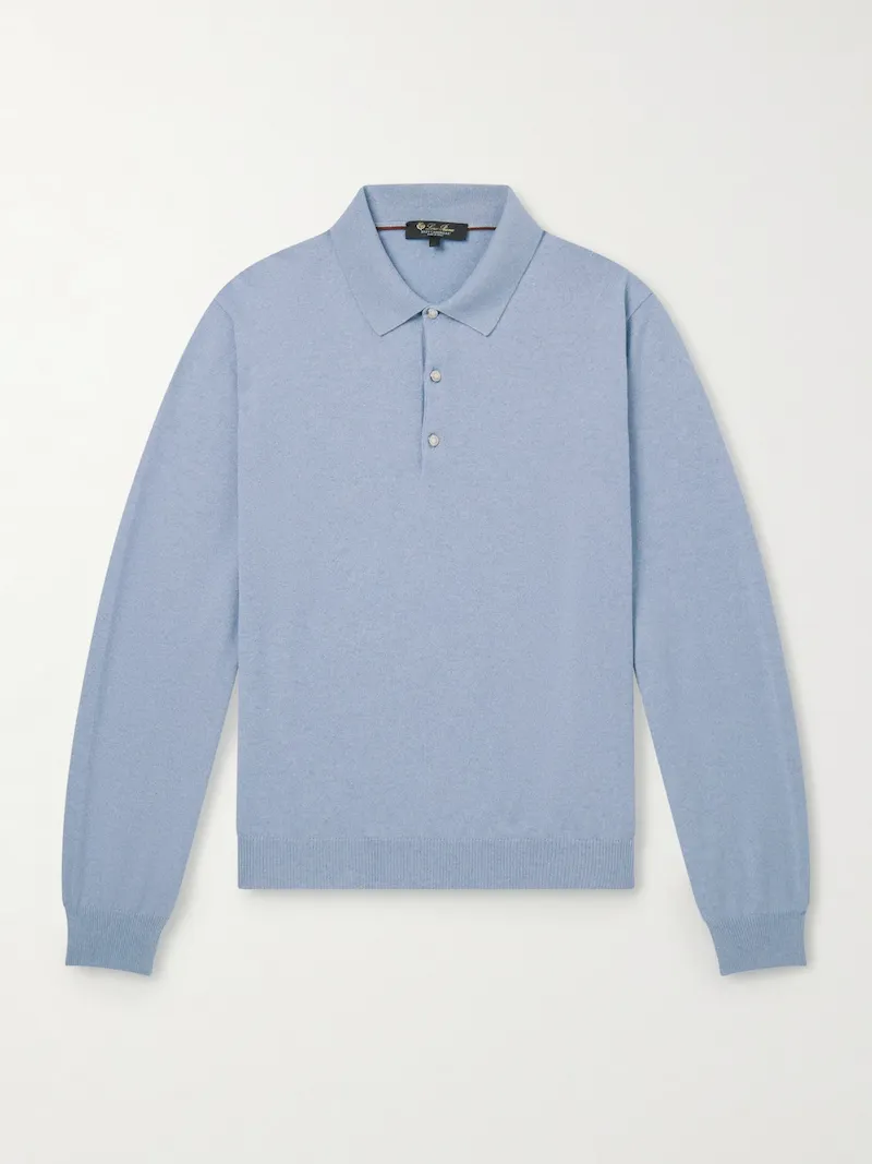 Loro Piana - Cashmere Polo Shirt - Men - Blue