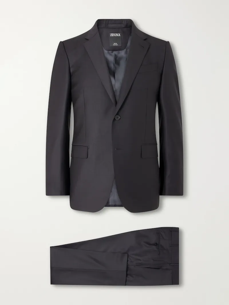 Zegna - Merino Wool-Twill Suit - Men - Black