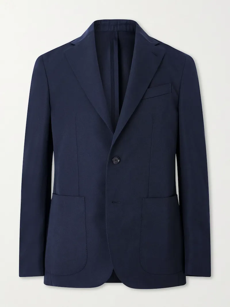 Caruso - Twill Suit Jacket - Men - Blue