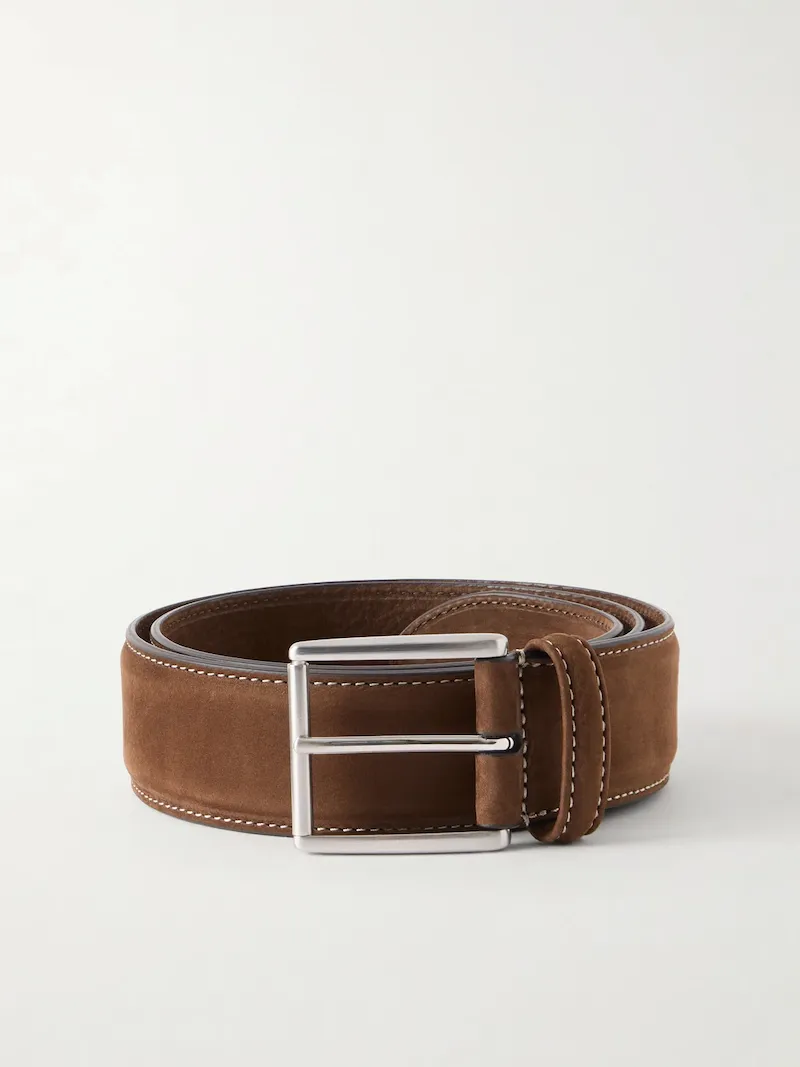 Anderson's - 3cm Suede Leather Belt - Men - Brown
