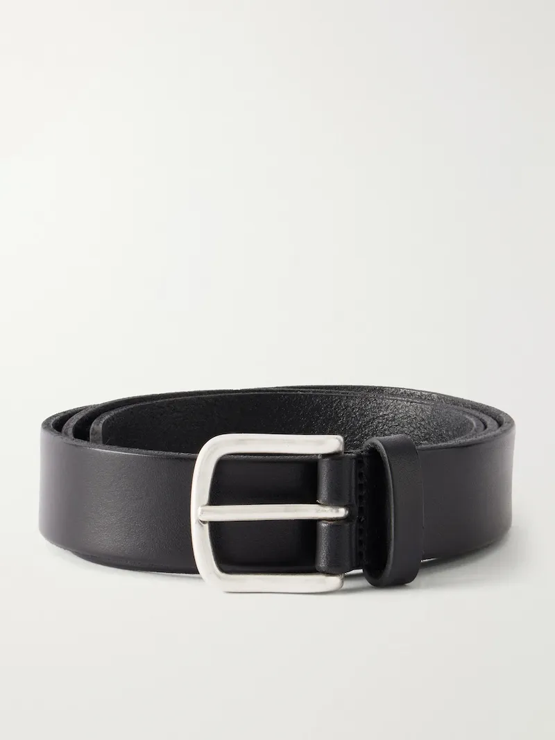 Anderson's - 3.5cm Studded Leather Belt - Men - Black