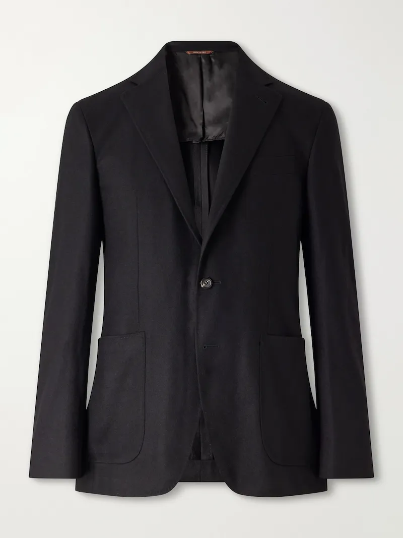 Canali - Wool-Blend Suit Jacket - Men - Black