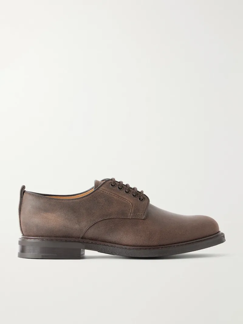 Church's - Pentire Waxed-Suede Derby Shoes - Men - Brown