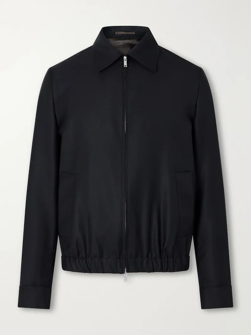 Slowear - Wool and Silk-Blend Blouson Jacket - Men - Black