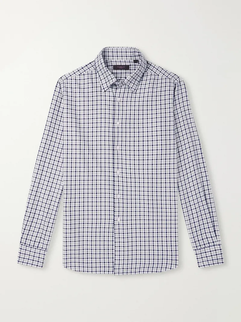 Slowear - Glanshirt Button-Down Collar Checked Cotton Shirt - Men - Gray