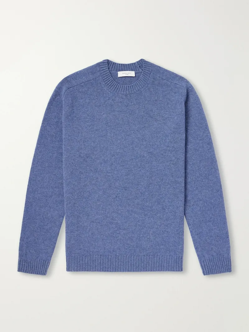 Boglioli - Virgin Wool and Cashmere-Blend Sweater - Men - Blue