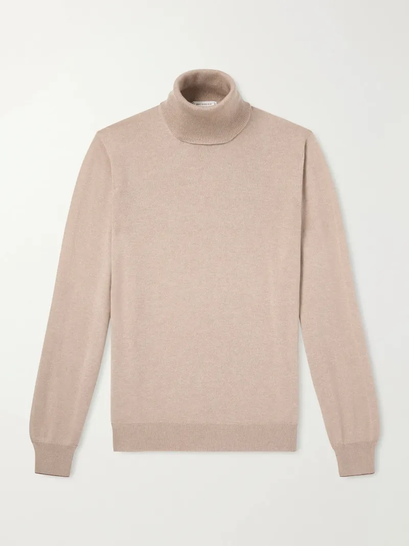 Brunello Cucinelli - Cashmere Rollneck Sweater - Men - Neutrals