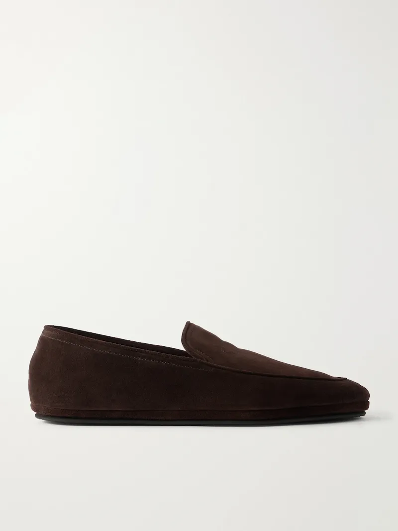 John Lobb - Kingstone Suede Slippers - Men - Brown