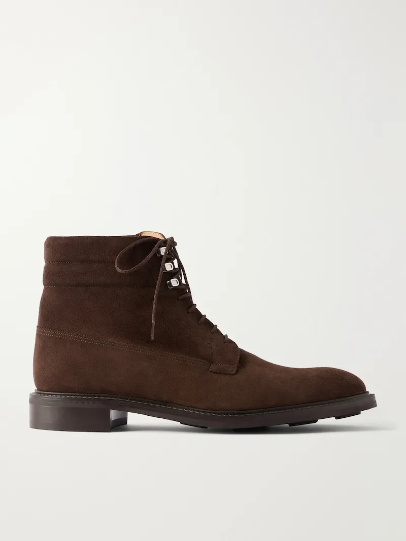 John Lobb - Alder Suede Lace-Up Boots - Men - Brown