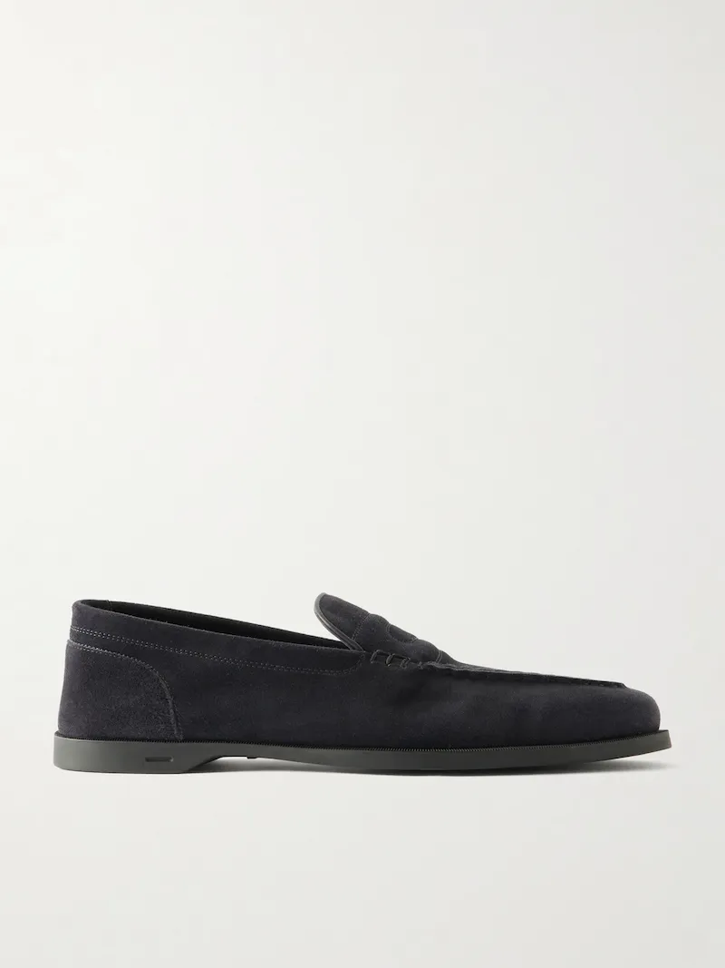 John Lobb - Pace Suede Loafers - Men - Blue