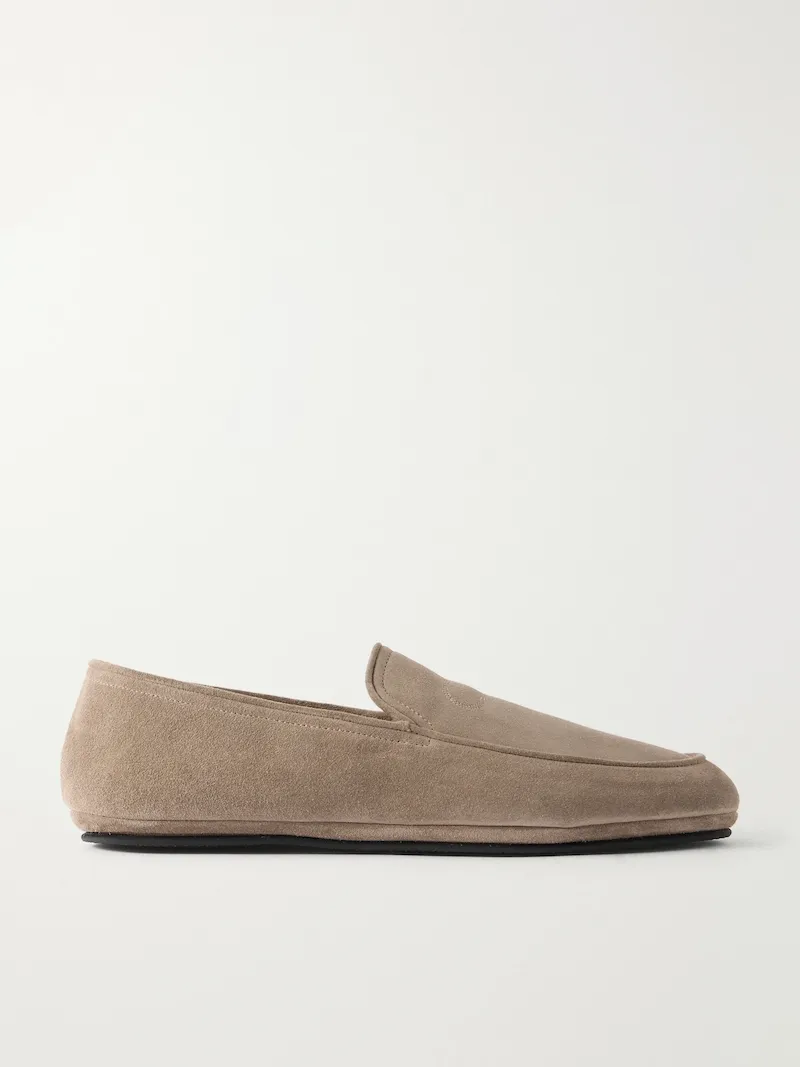 John Lobb - Kingstone Suede Slippers - Men - Neutrals